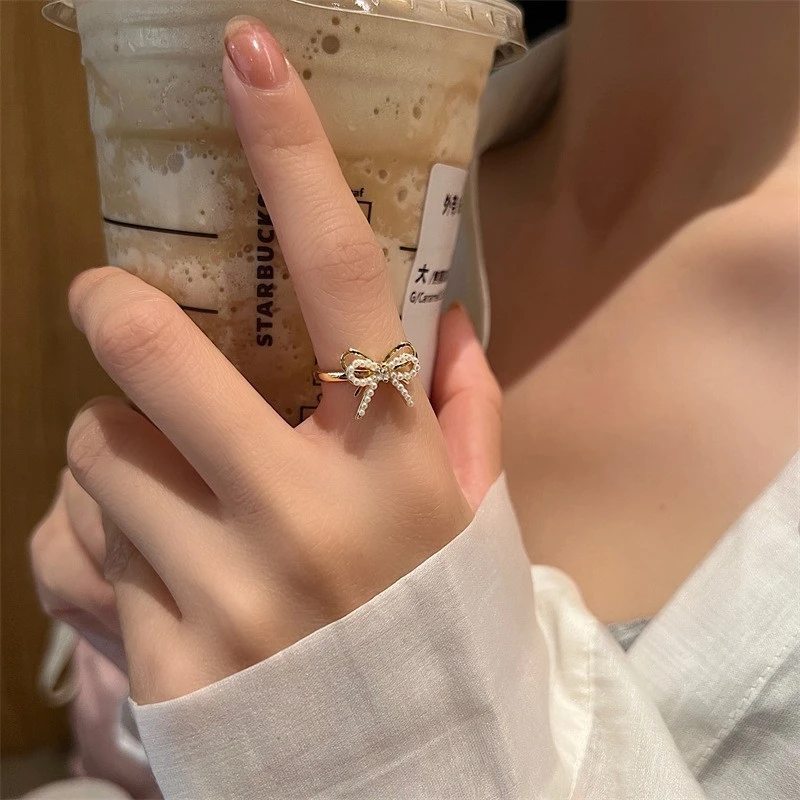 2023 New trendy Korean version with unique design sense, enamel checkerboard ring, women's French retro finger ring