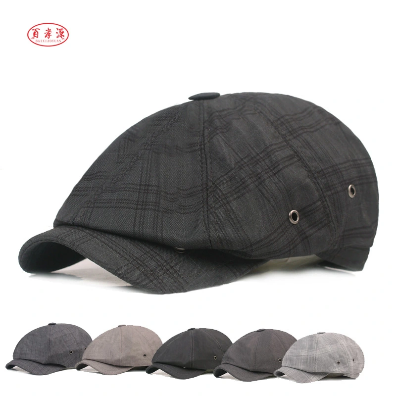 Bai Xiaoyuan British Retro Octagonal Hat Men's Hat Middle-Aged and Elderly Caps