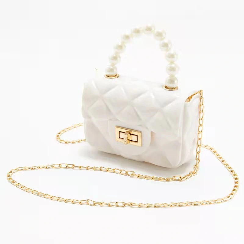 2023 New women's fashion pearl chain one shoulder handbag