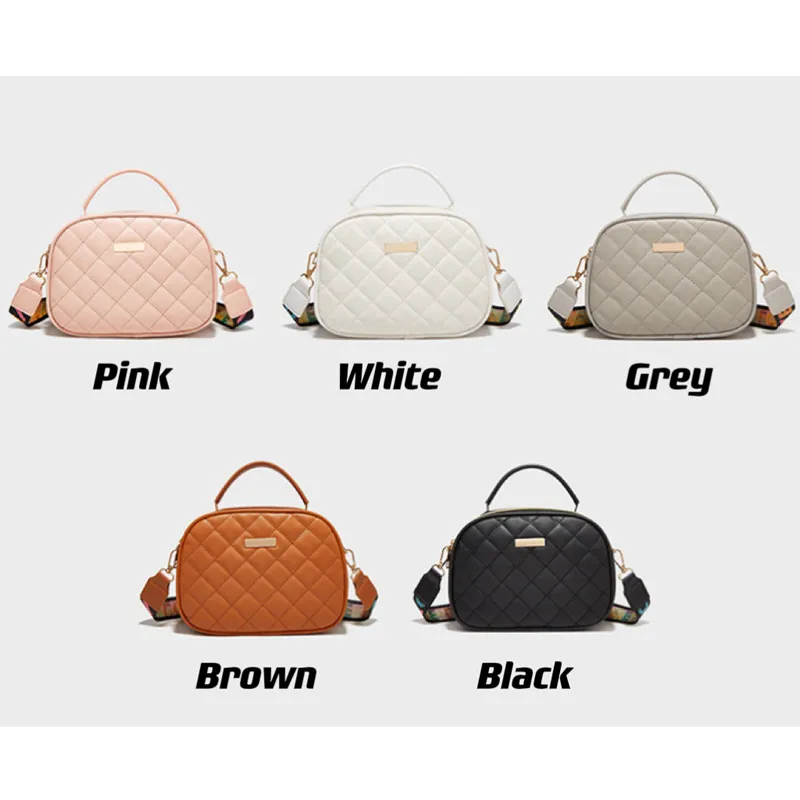 2023 New women's double zipper Ringer embroidered shoulder bag