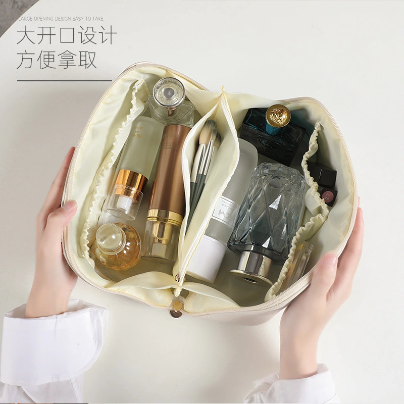 Cosmetic bag large capacity advanced new waterproof pu washing bag travel portable cosmetic storage bag