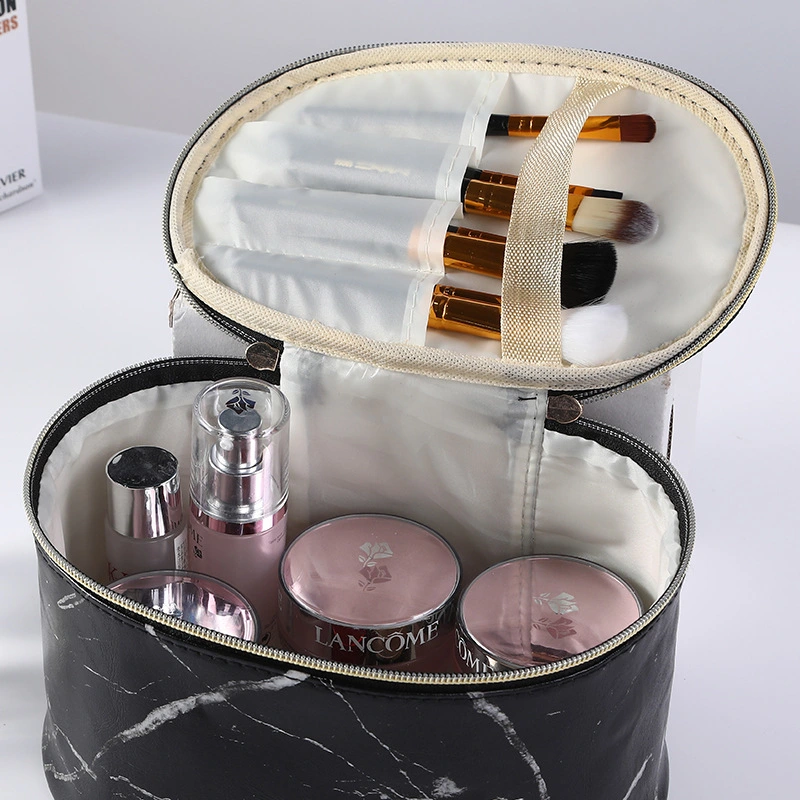 Cosmetic bag large capacity advanced new waterproof pu washing bag travel portable cosmetic storage bag
