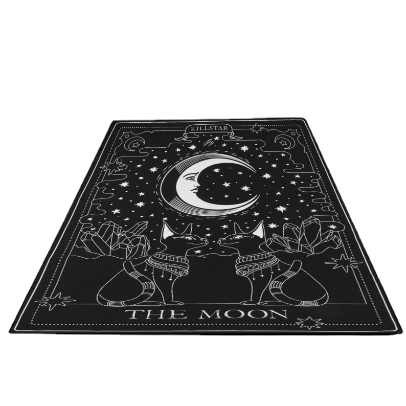 Bedroom Living Room Crystal Velvet Printed Non-slip Mat