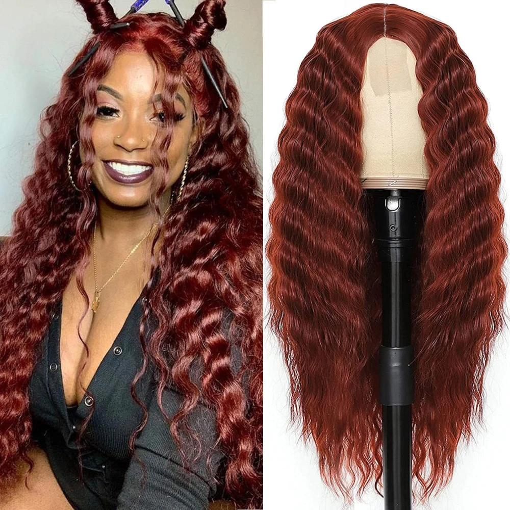 Mid-section Long Curly Lace Wig