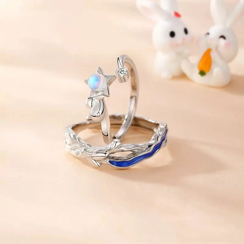 Laurel Star Rabbit Couple Ring