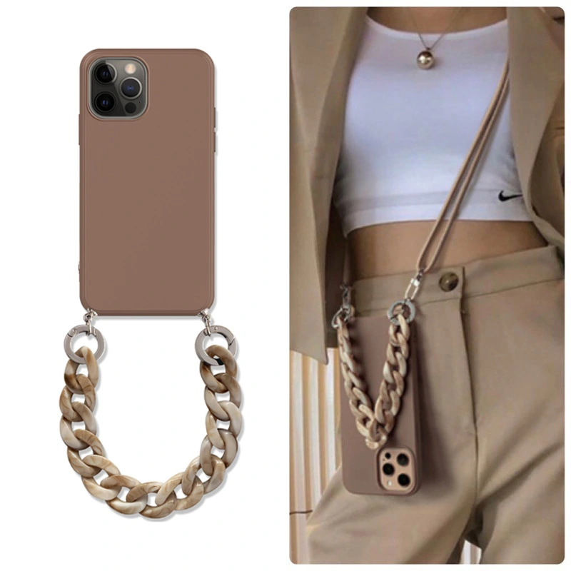 Chain Mobile Phone Case 3 In 1 Cross-body Wrist Strap