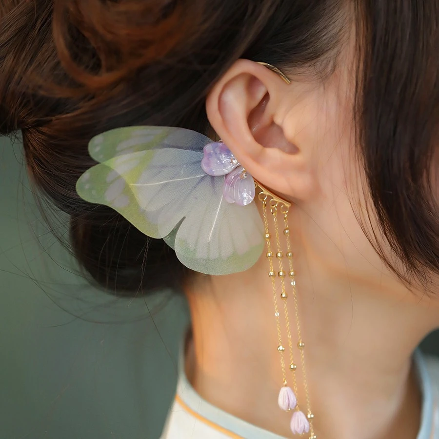 Butterfly Immortal Aura Ear Hanging High Level Sense