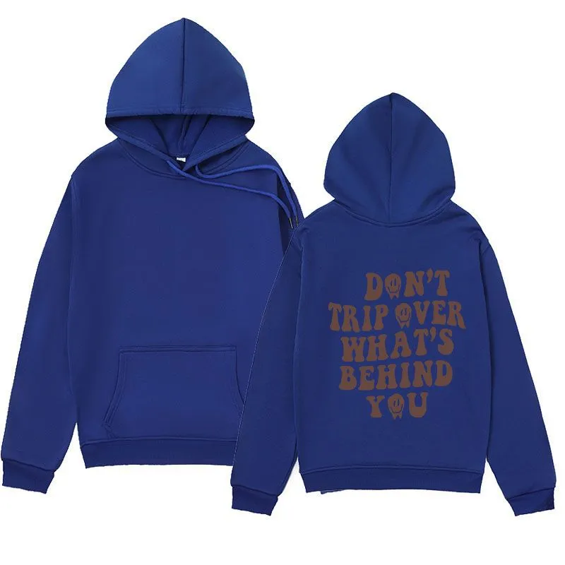 Letter Print Hoodie Autumn And Winter Fleece American Sweater
