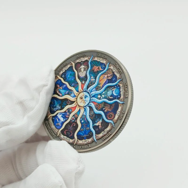 Lucky Coin Of The Twelve Constellations Sun Moon God