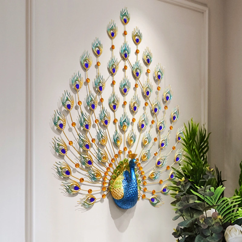 Creative Peacock Wall Hanging In The Living Room