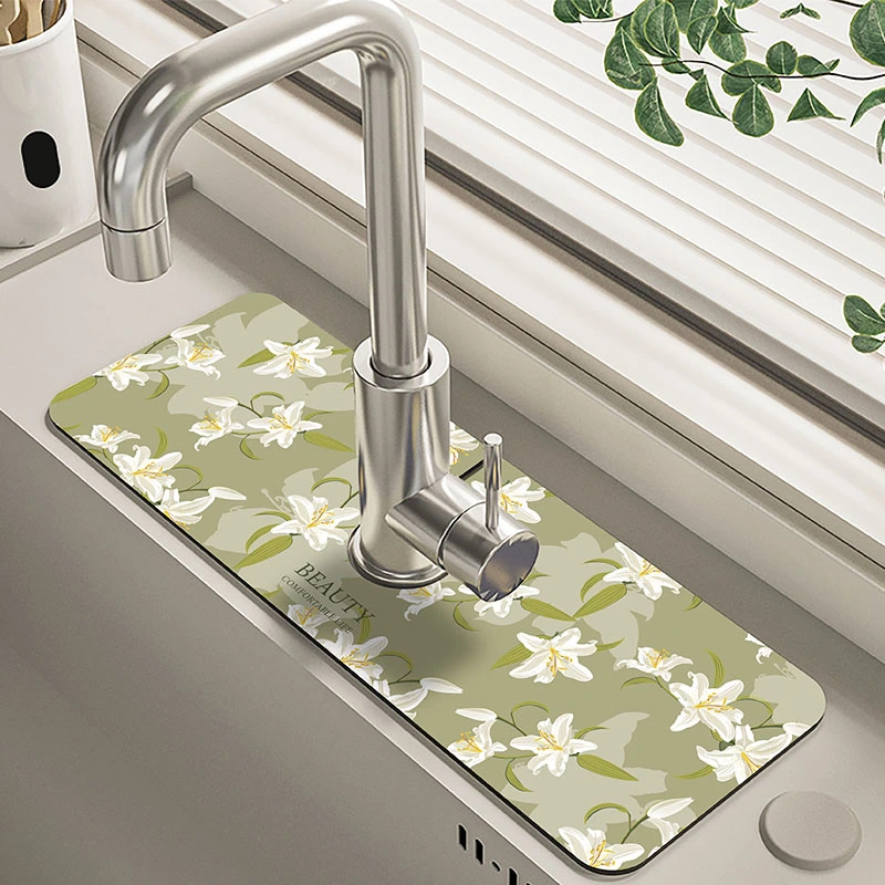 Light Luxury Faucet Soft Diatomaceous Mud Absorbent Pad Countertop