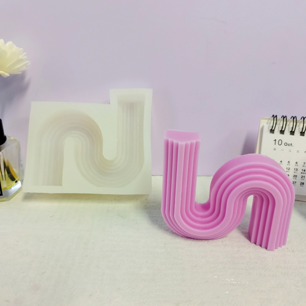 Geometric Alphabet Candle Silicone Mold Cake