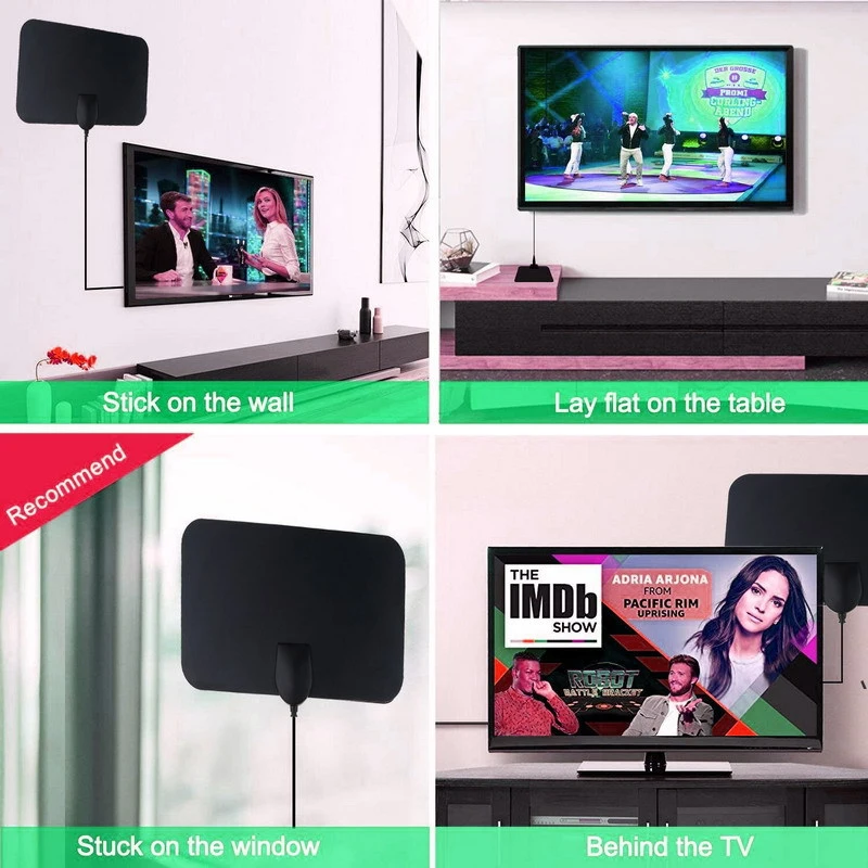 European And American Digital TV Indoor Antenna Ground Wave Mini HDTV Antenna