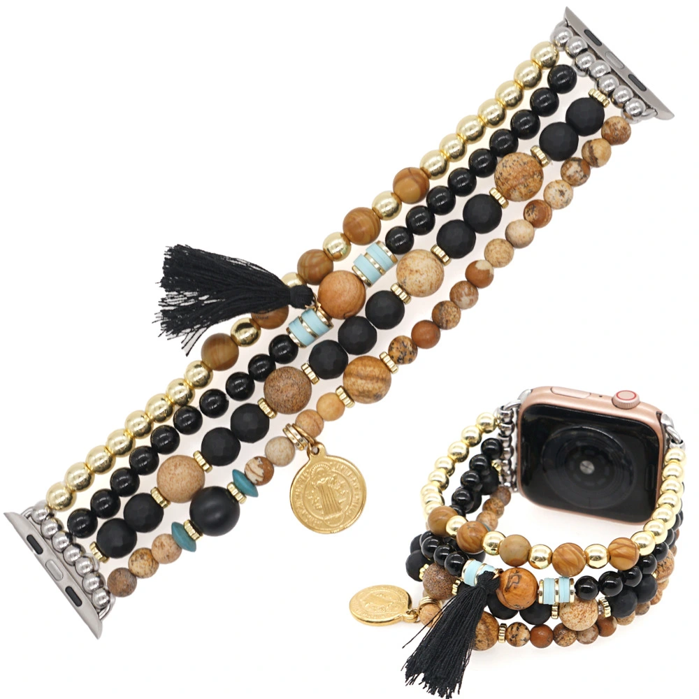 Boho Semi-Precious Stone Statement Beaded Strap