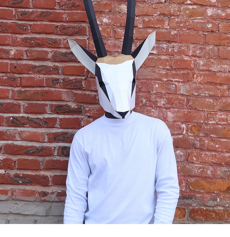 Tibetan Antelope Creative Paper Film Headgear Cool Student Idiy