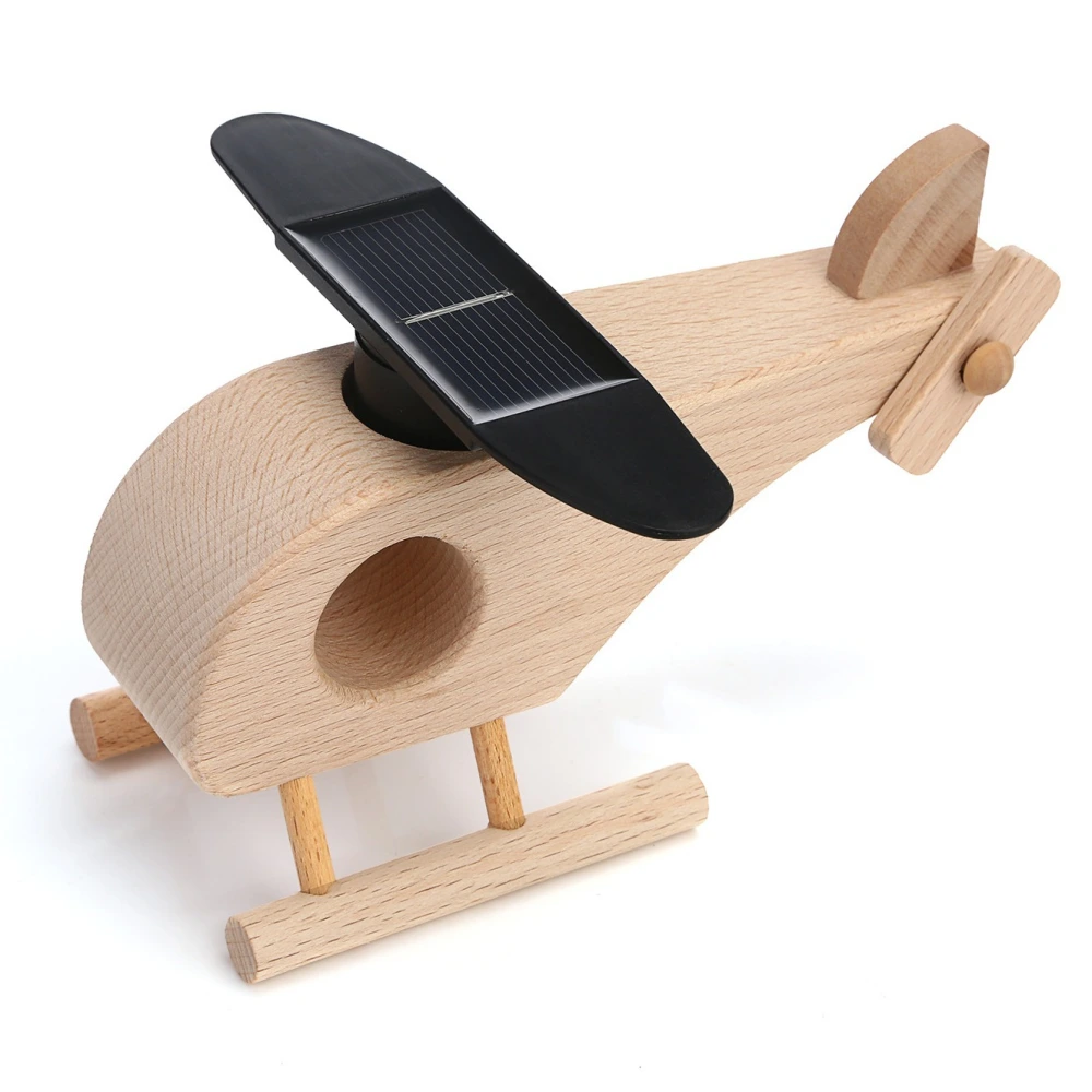 Hand-assembled Wooden Three-dimensional Puzzle Helicopter Model