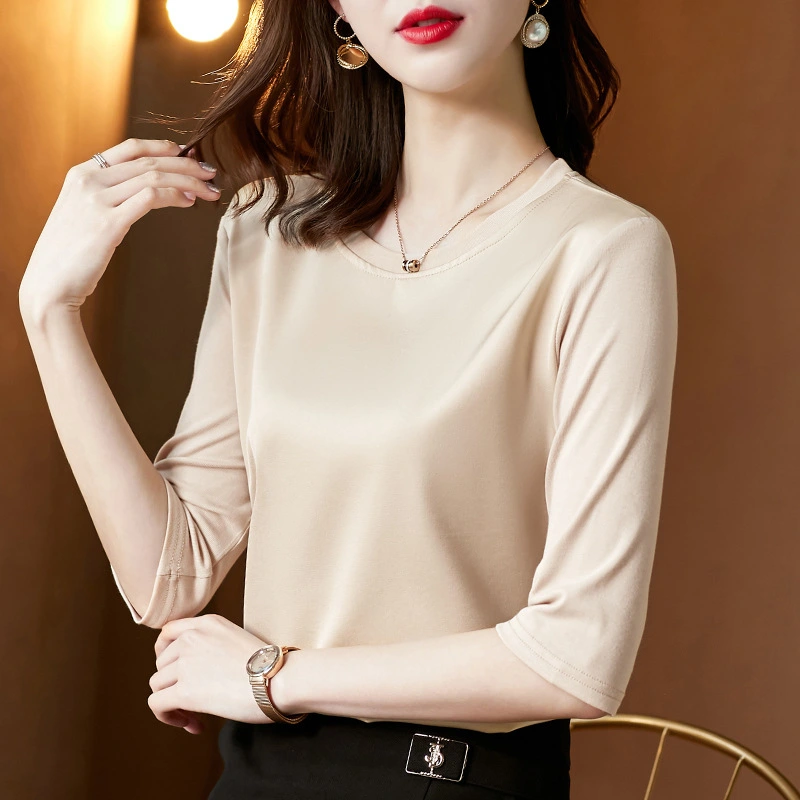 Garden Collar Simple Fashion All-match Short-sleeved  Women