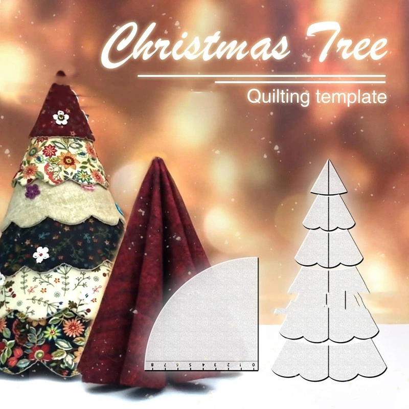 Christmas Tree Handmade Sewing Patchwork Ruler 7-piece Set