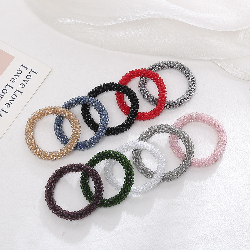 Fashion Crystal Hair Tie Jewelry Multicolor