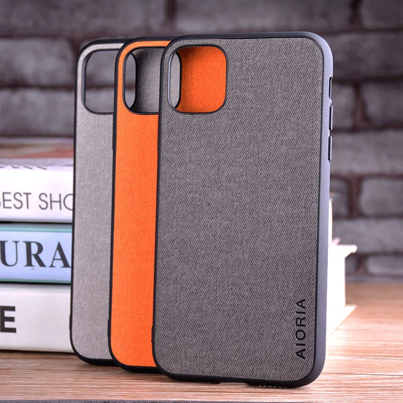 Business real fabric mobile phone case