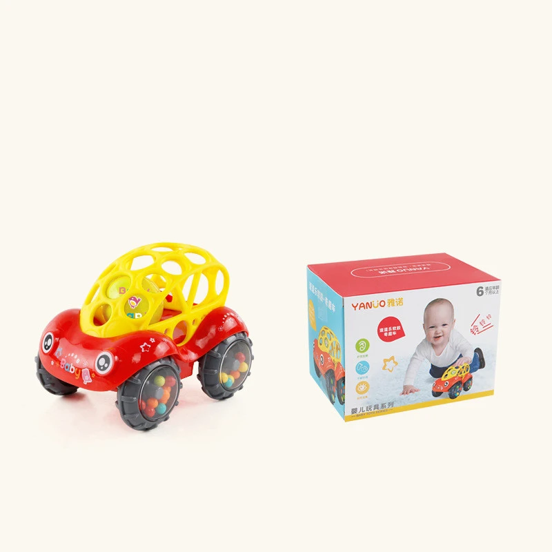 Yanuo Toys Amused Funny Soft Toy Car Inertial Sliding With Colorful Balls Anti-Fall Children's Toy Car