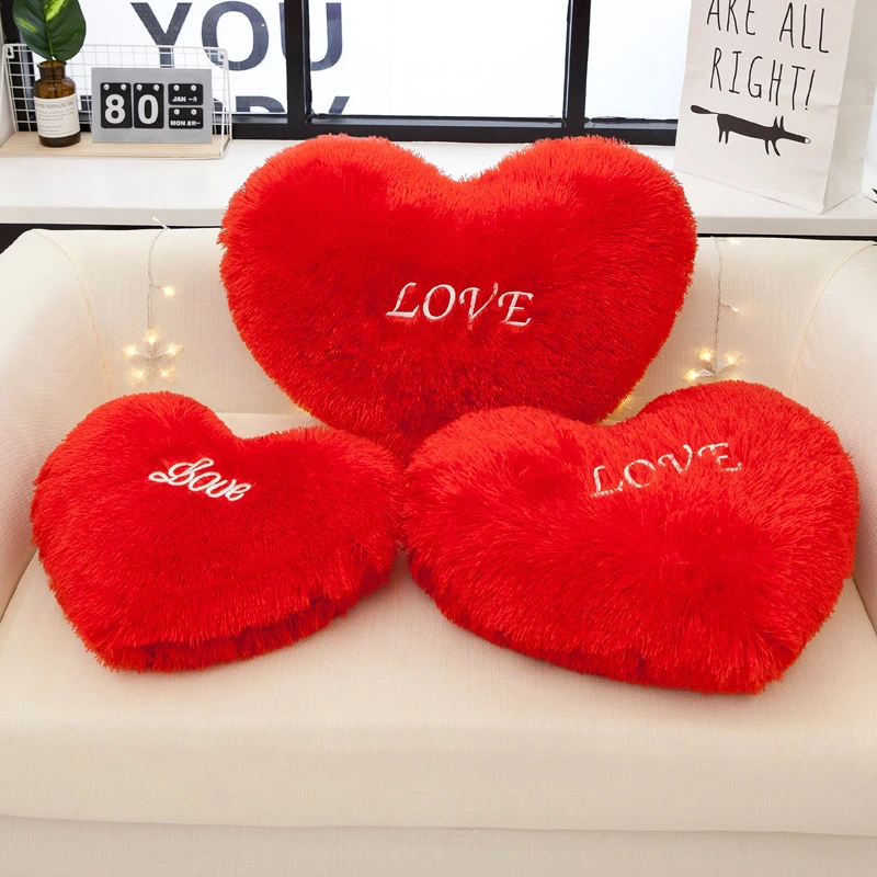 Creative Red Heart Pillow Plush Toy Sofa Cushion