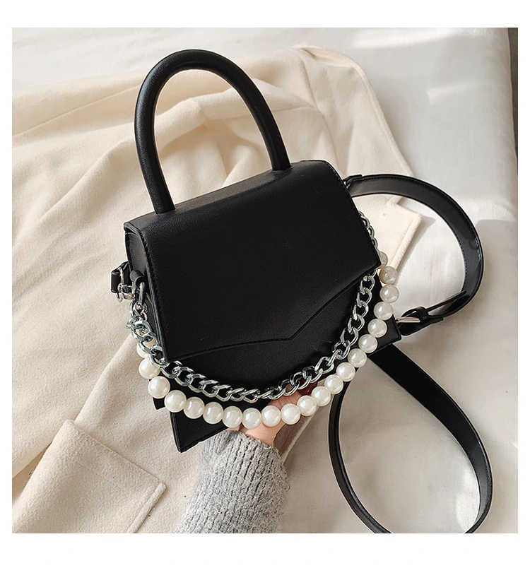 Korean Chain Pearl Portable Small Square Bag