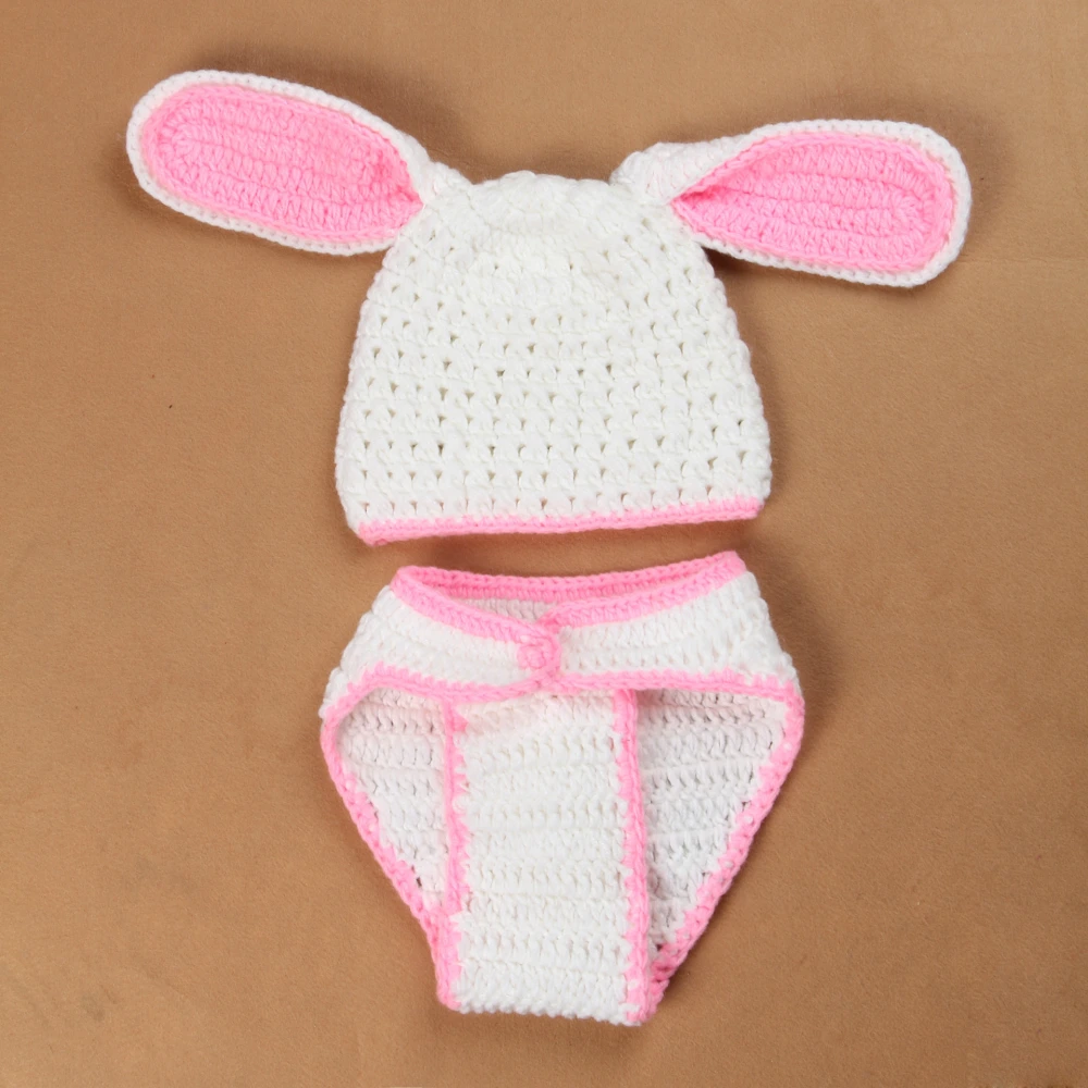 Children's Rabbit Ear Hat Warm Crotch Pants