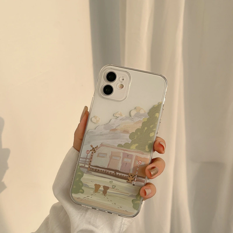 Oil Painting Silicone Transparent Phone Case