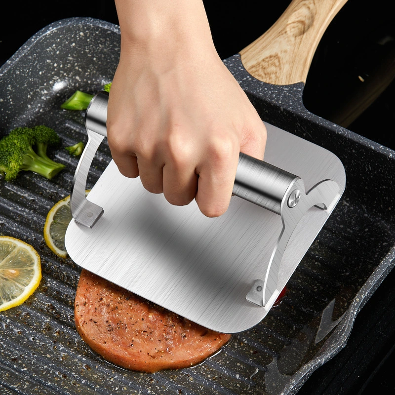 Manual Stainless Steel Meat Press Steak Burger Home