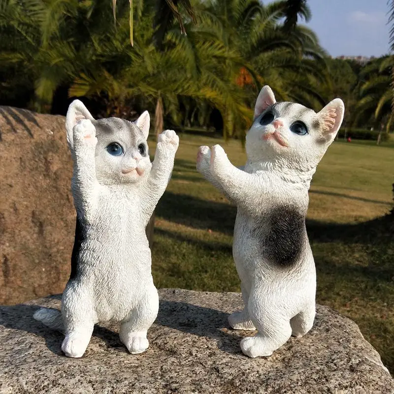 Cute Ornaments Simulation Kittens Living Room Bedroom Garden Decoration