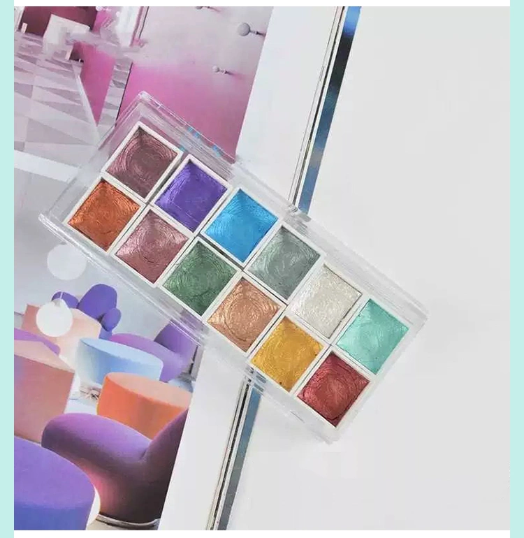 Watercolor Paint Tin Box Nail Art Pearlescent Color