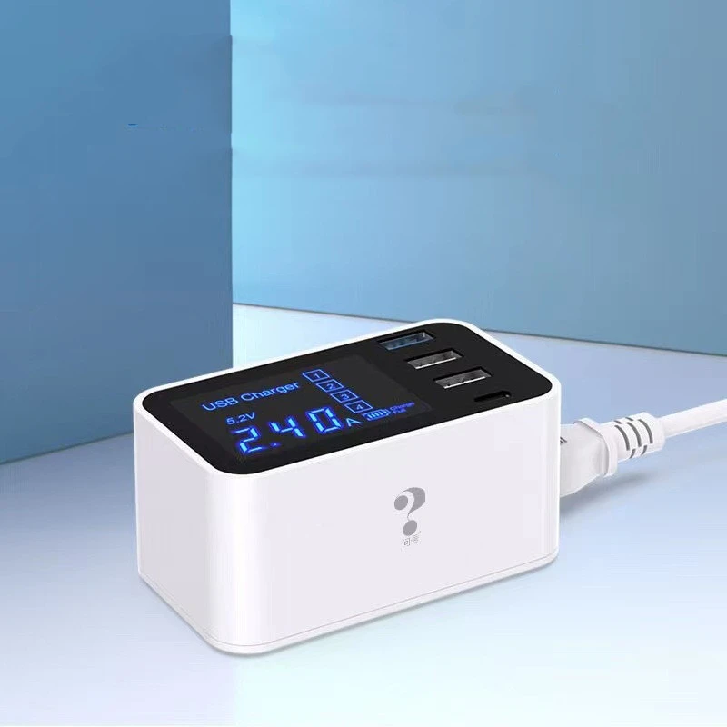 Question Mark Multi-port Charger, Multi-function 5V2.4A Mobile Phone Travel