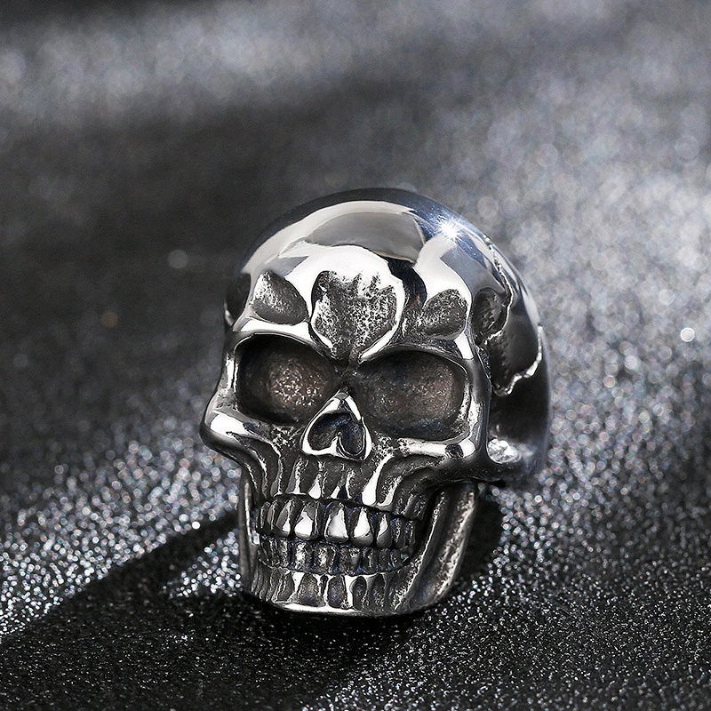 Creative Titanium Steel Skull Ring Rock Style