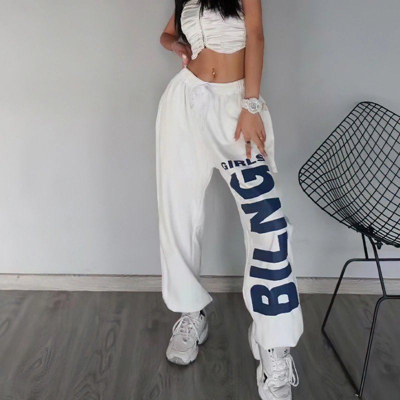 Women's Thin Loose-fitting Letter Guard Pants