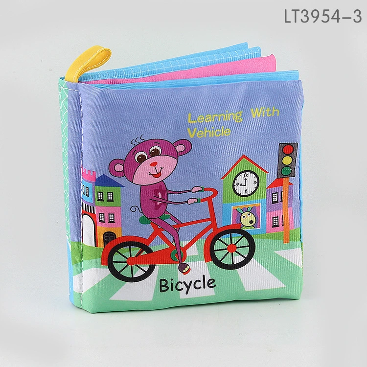 Baby Three-dimensional Palm Cloth Book Early Education Toys English Animal Digital Cognition