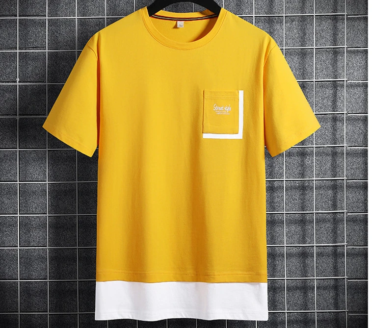Men's Korean Style Youth Casual Cotton T-shirt Bottoming Shirt Xinjiang Cotton Top