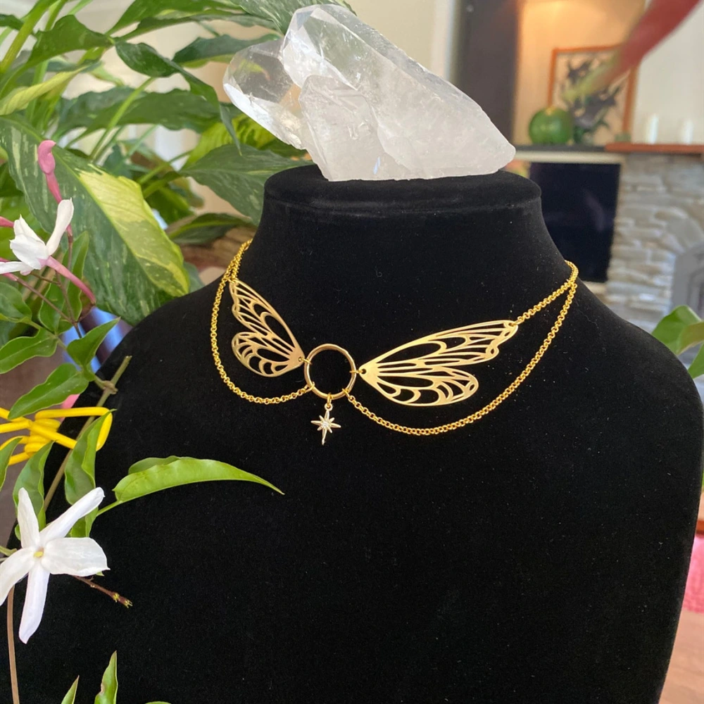 Angel Wings Pendant Necklace Jewelry