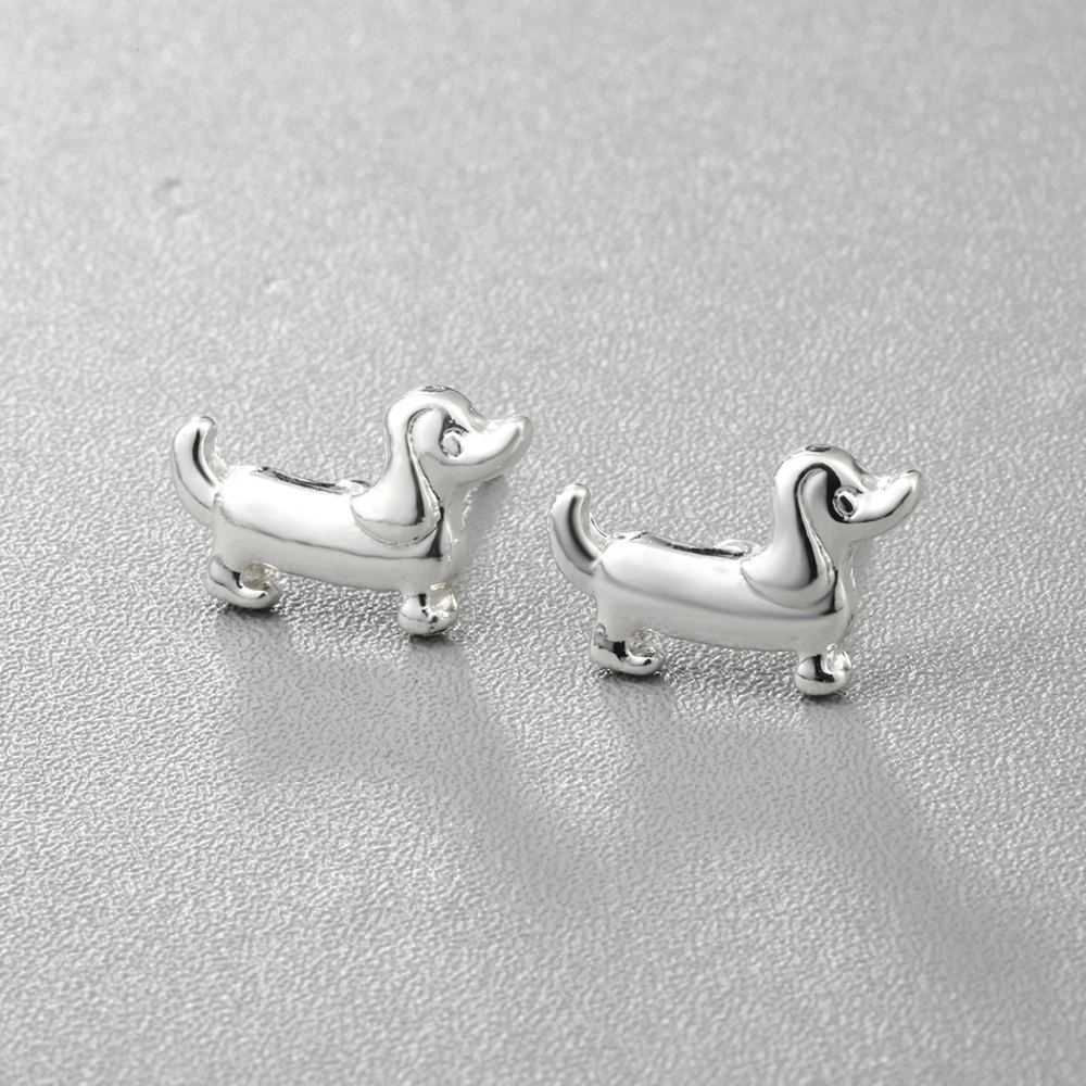 Elegant Graceful Animal Long Ears Dog Ear Studs Earrings