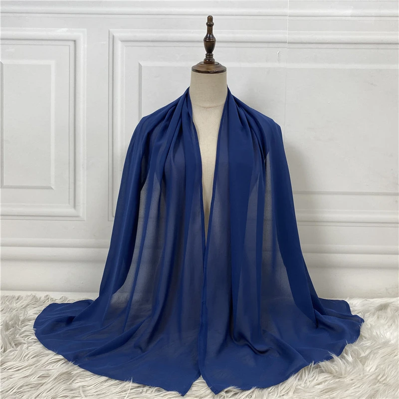Solid Color Robe Fashion Chiffon Turban