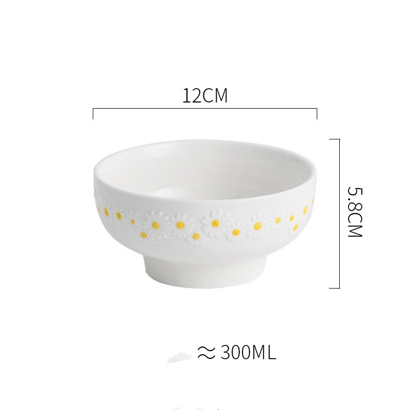 Ceramic Home Dining Small Fresh And Creative Daisy Tableware