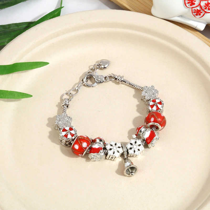 New Santa Claus Crystal Beaded Bracelet