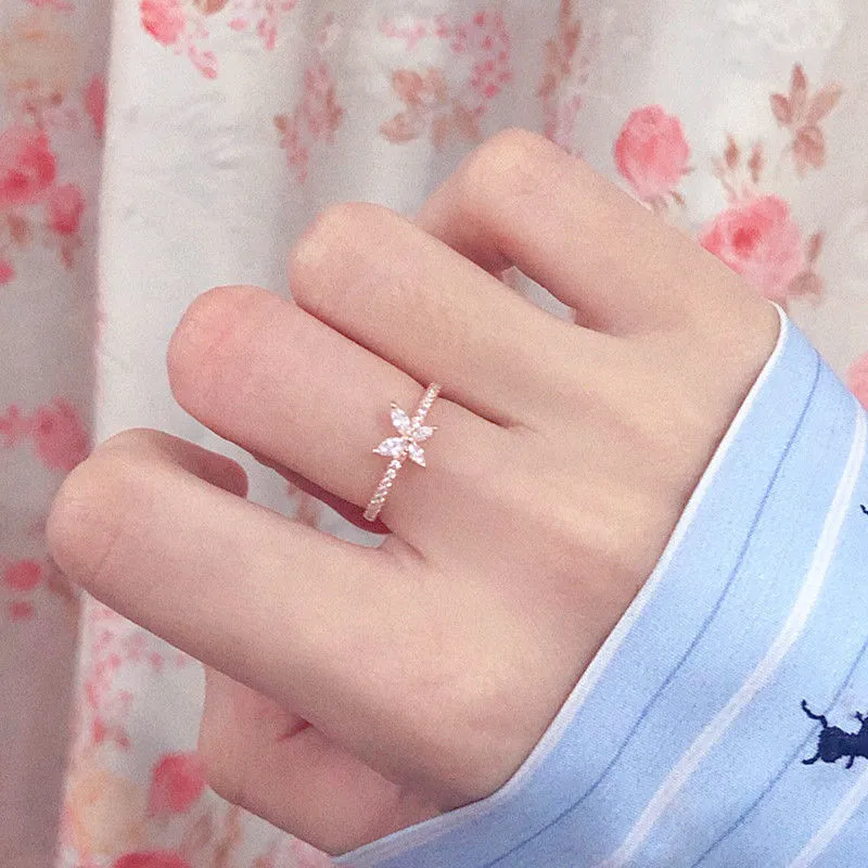 Korean Style Super Fairy Butterfly Ring Women