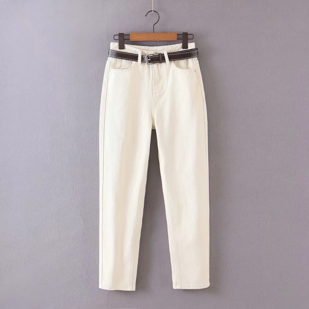 Pure Color Simple All-match Denim Daddy Pants Casual Jeans