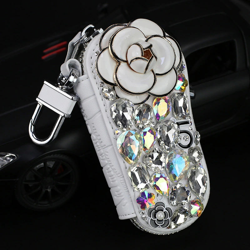 Car Camellia Key Case Cute Lady