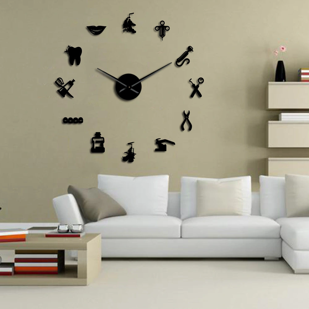 Home Creative DIY Acrylic Mirror Wall Clock