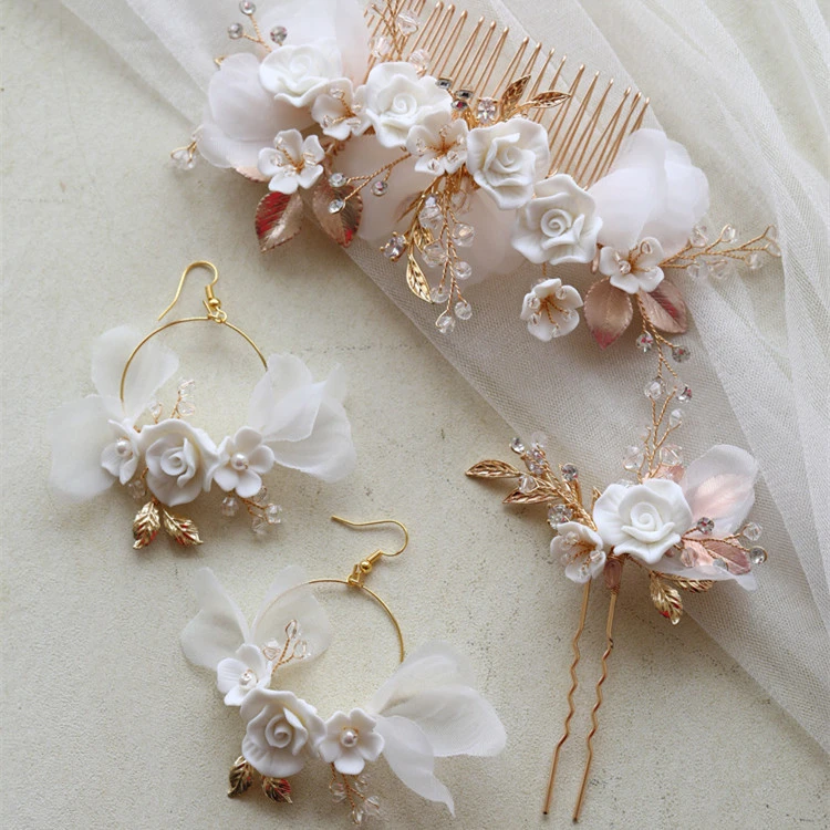 Bride Headwear Hair Comb Crystal