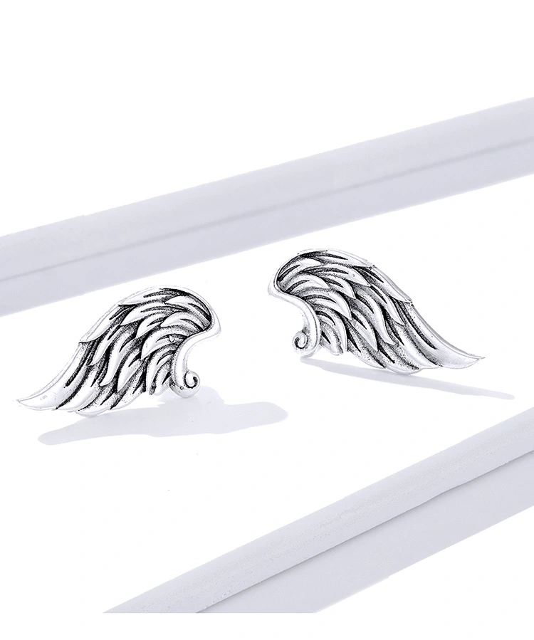 S925 Sterling Silver Wings Creative Women's Earrings