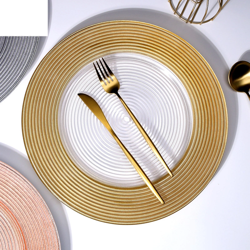 European-style Golden Electroplating Dishes For Household Use