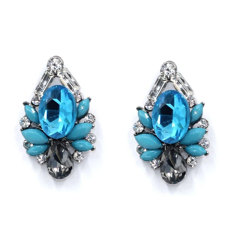 Exquisite Fashion Geometric Simple Crystal Earrings